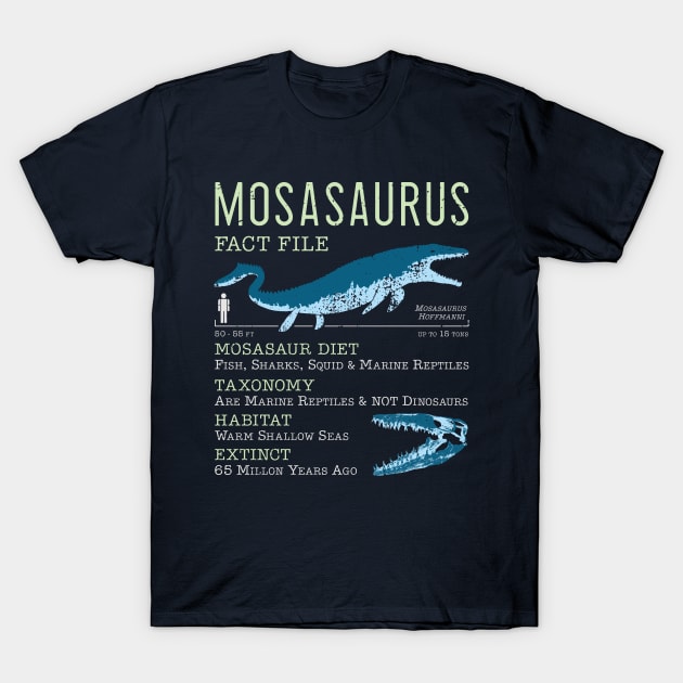 Mosasaurus Facts T-Shirt by IncognitoMode
